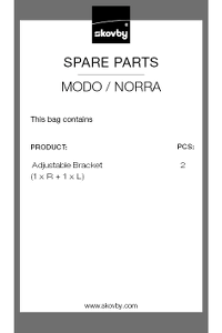 Beslagspose til MODO SM731/732/733 / NORRA SM621/622/631